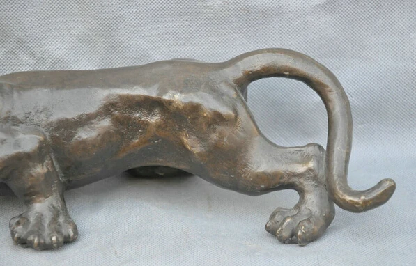 SCY 003428 15 бронзовые крепкие смелые Amazon Jaguar Carnivorous Статуя скульптуры животных | Дом и