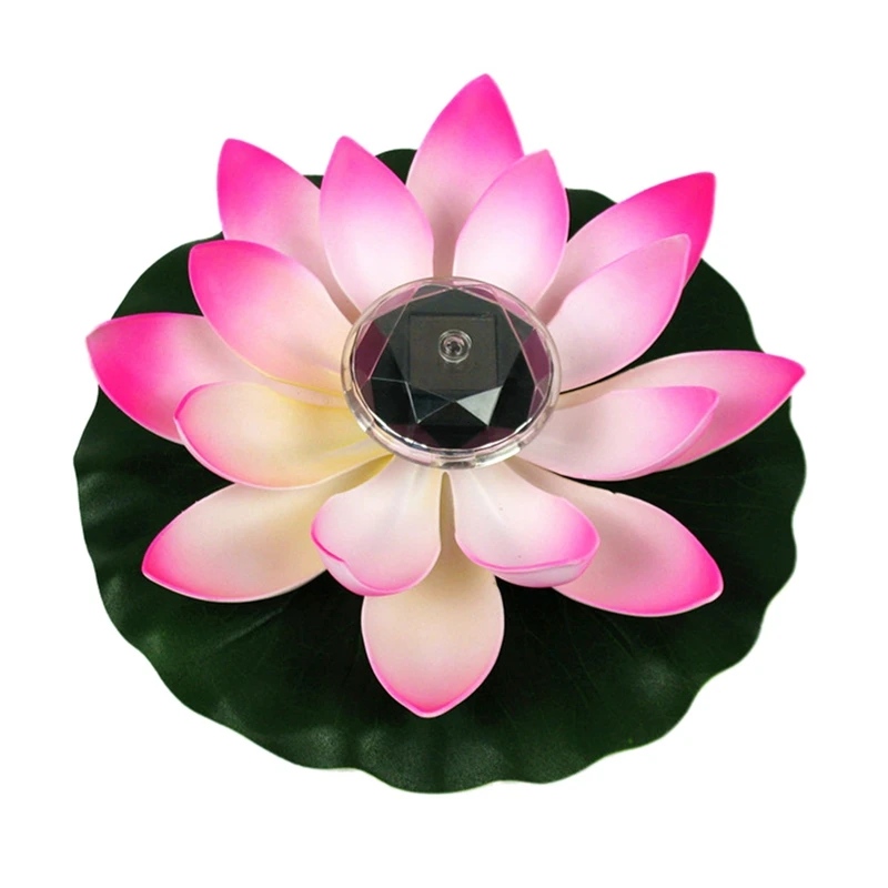 Светодиодный светильник на солнечных батареях Lotus Flower плавающий для пруда
