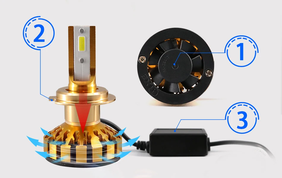 Hlxg желтовато-4300 K Супер Мини Размер 12V H1 Led H7 H4 Автомобильные фары комплект H3 9005 HB3 9006 HB4 H8 H11 Авто противотуманных фар с возможностью креативного освещения