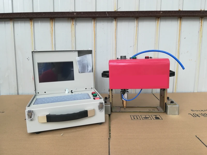 desktop pneumatic vehicle chassis number engraving machine dot peen pin marking cnc punch and for steel plates | Инструменты