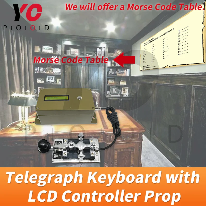 Телеграфная клавиатура с ЖК контроллером Prop YOPOOD Escape Room введите правильный пароль