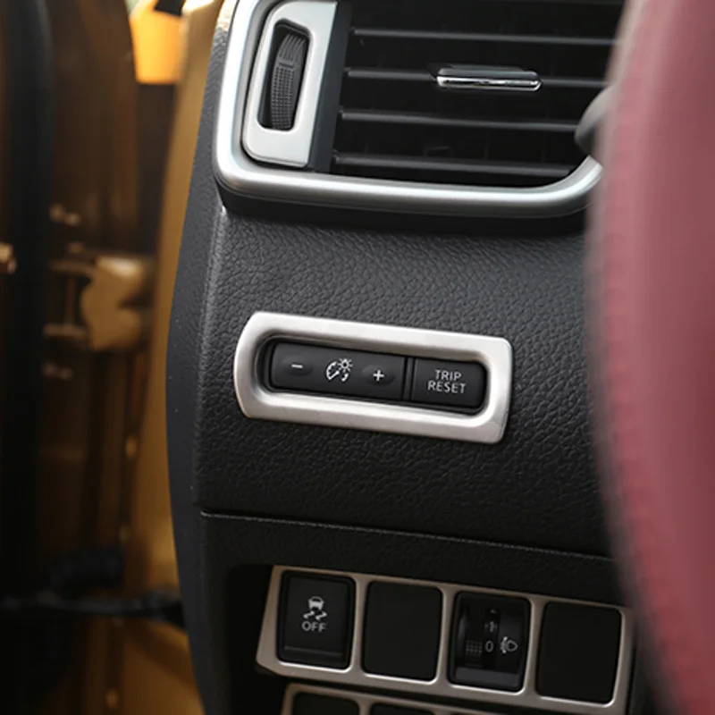 Панель из нержавеющей стали одометр кнопочный переключатель Крышка для Nissan Qashqai