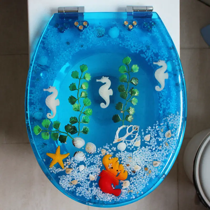 toilet seats H Европейский стиль утолщенные высококачественные смолы медленно закрывающие немой накладки на сидения унитаза, Универсальная Мода UVO Тип арт Туалет сиденья, J17559 - Цвет: toilet seats H