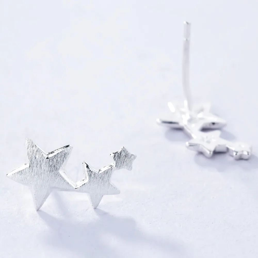 Женские серьги гвоздики с тремя звездами|fashion stud earrings|stud earringsstar earrings |
