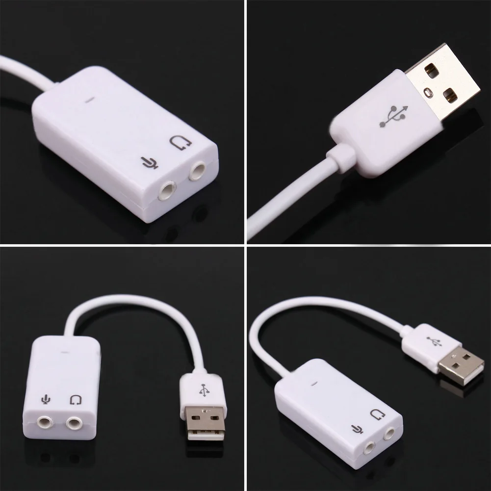 USB звуковая карта Virtual 7,1 3D внешняя звуковая карта USB 3,5 мм наушники Micphone Звуковая карта для портативных ПК
