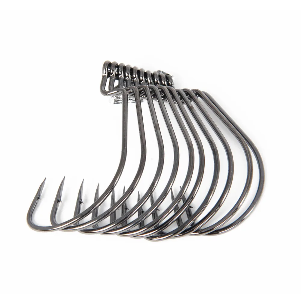 

Fishing Hooks Set Wedless Fishing Hooks Soft Fishing Baits Hooks Holder Fishing Worm Hooks 4/0 3/0 10PC/LOT