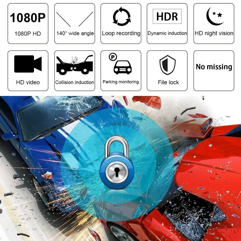 Car Recorder 1080p Recording Loop Dvr Vehicle Data Recorder HD Night Vision Mini Camera