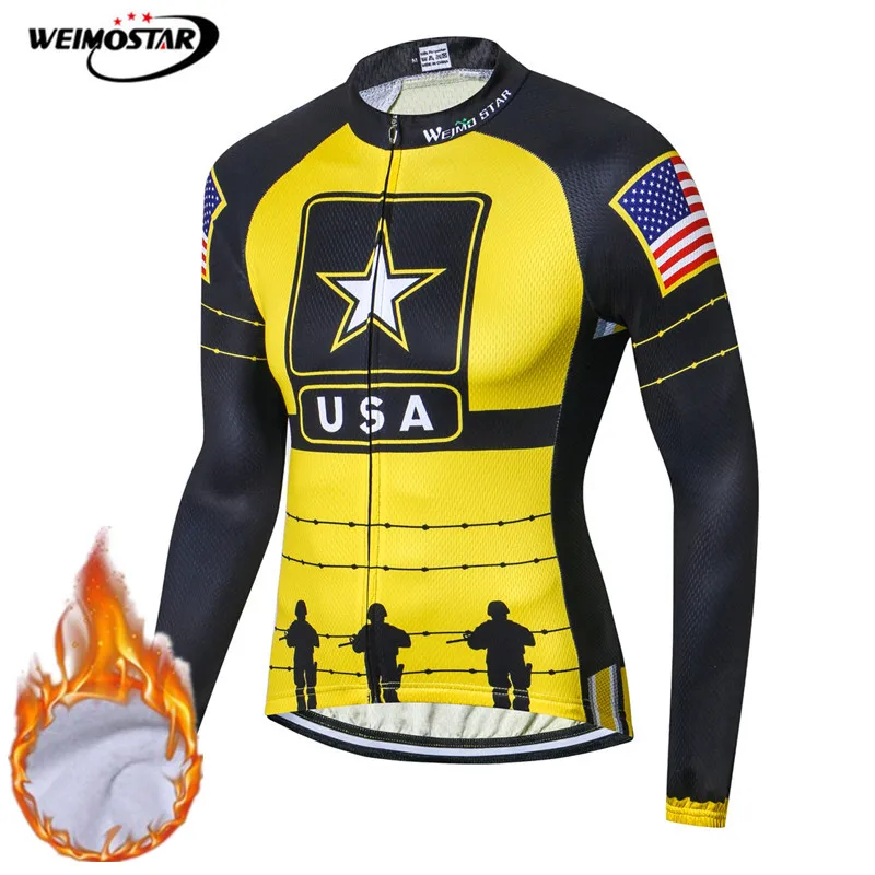 Weimostar США армейская зимняя велосипедная куртка теплая флисовая Maillot Ciclismo Invierno