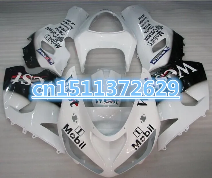

Tank Cover Fairing For KAWASAKI NINJA ZX6R white west 05-06 ZX 6R 636 ZX-6R ZX636 05 06 2005 2006 hot black white-Dor