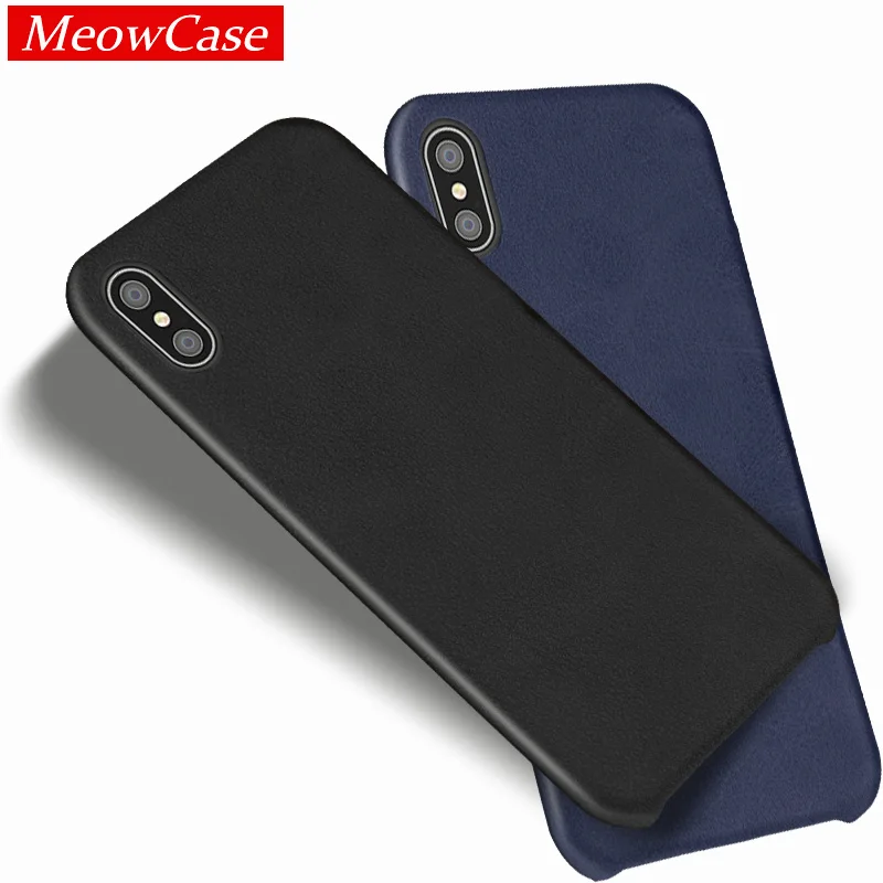 Meow чехол кожаный для телефона s Apple iphone X Leder оригинальный винтажный Чехол 7 8 6 6S Plus