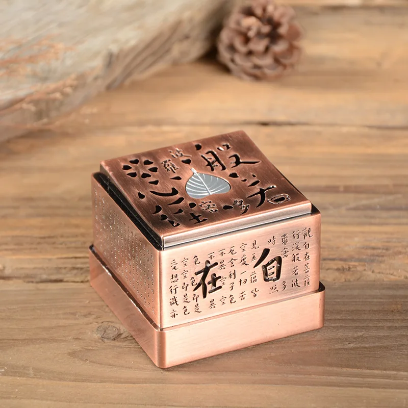 Новинка 2 часа катушка Cense античное сердце Sutra медный сплав благовония горелка Bodhi