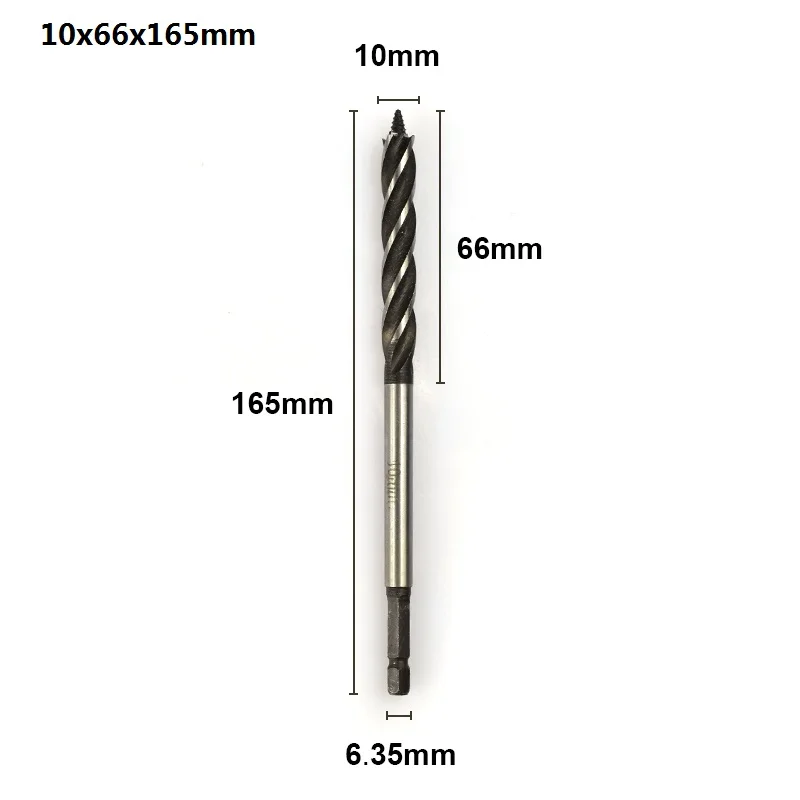 1pc 10mm XCAN 1 шт. 10-25 мм шестигранный хвостовик 4 Флейта шнека сверло Дерево отверстие резак ядро сверло дерево сверло - Цвет: 1pc 10mm