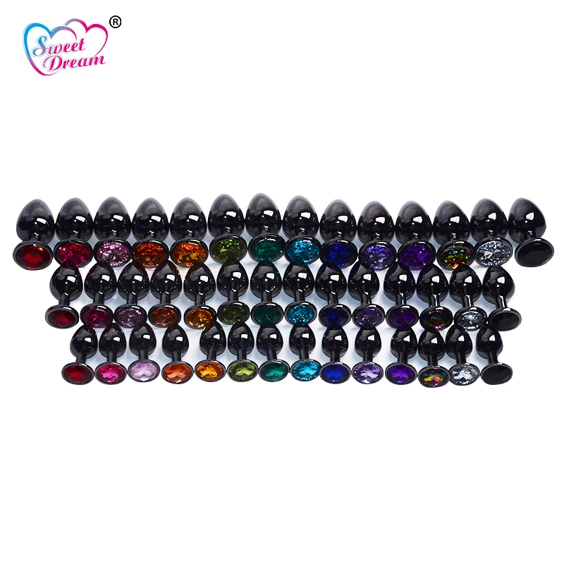 Sweet Dream S/M/L Bright Black Metal Anal Plug Stainless Steel Beads Adult Sex Toys Butt Products BLM-211 |