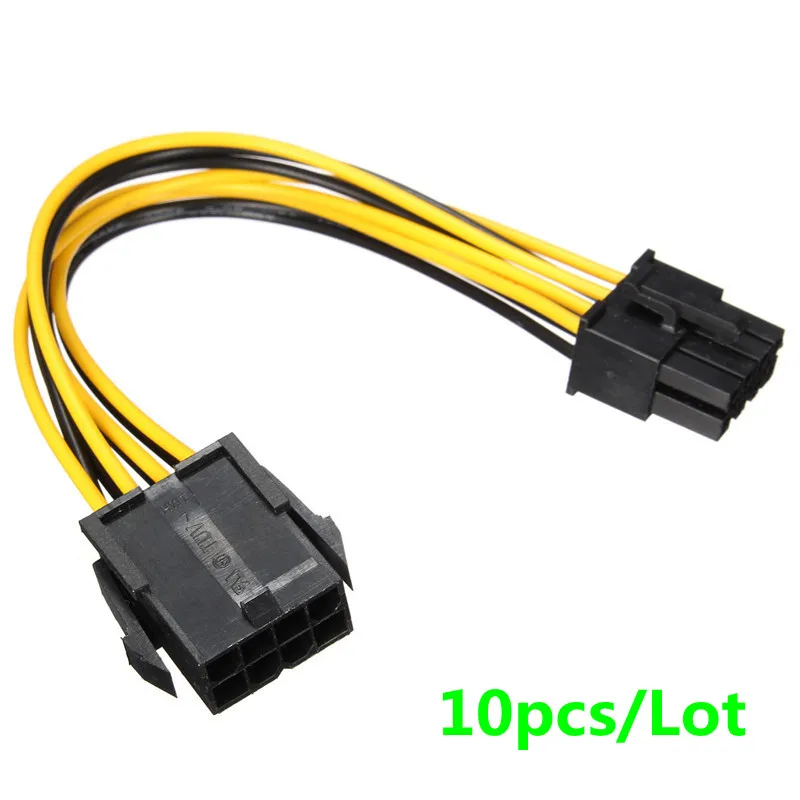 10 шт./лот 18AWG PCI E 8 контактный штекер на разъем Molex IDE Express Удлинительный кабель