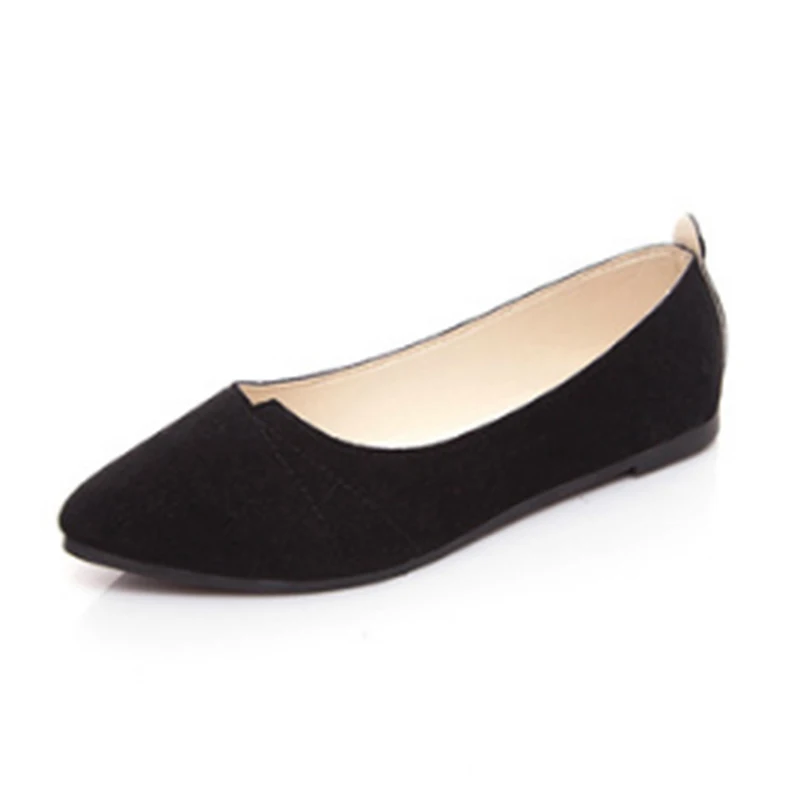 

GAOKE Spring 2019 Woman Flats Shoes Top High Quality Flat Shoes European Style Loafers Round Toe Women Shoes Plus Size 35-41