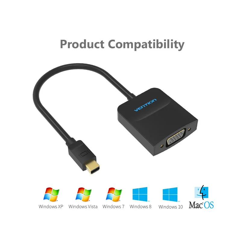 Vention мини дисплейный порт для интерфейса Thunderbolt дисплея DP к VGA Кабель-адаптер Apple