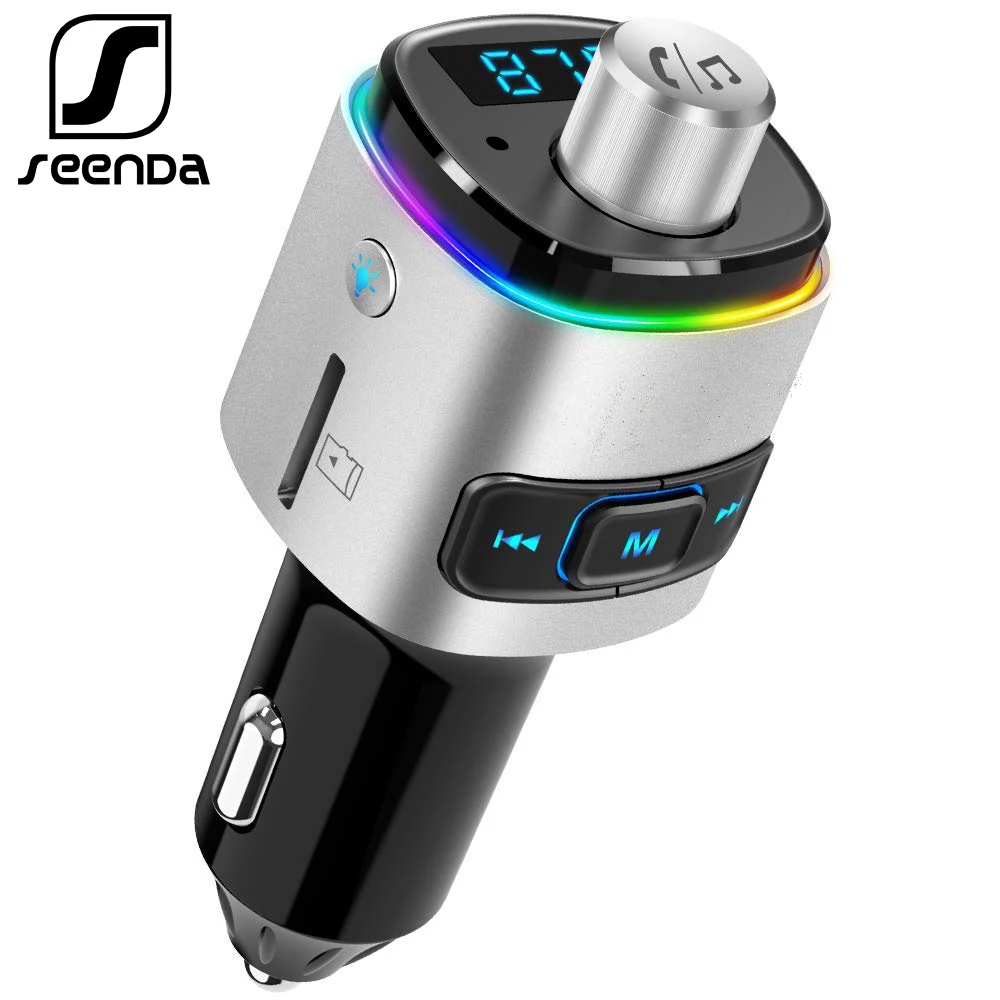 SeenDa QC3.0 автомобиля Зарядное устройство Bluetooth FM передатчик свободные руки