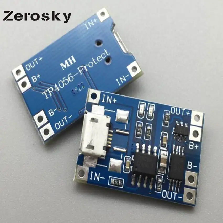Умная электроника Zerosky 2 шт. 5 В 1 А Micro USB 18650 литиевая батарея зарядная плата с