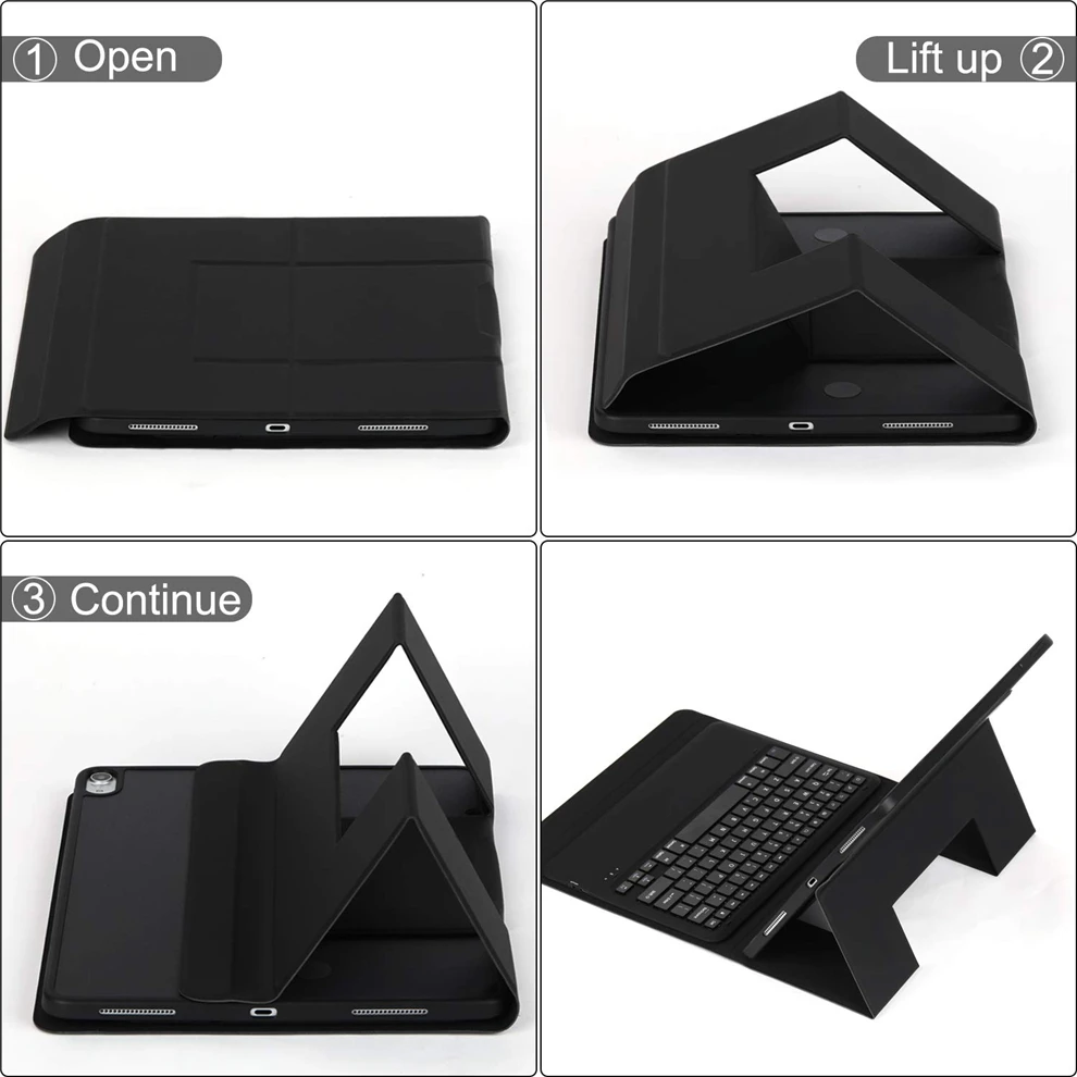 Новый Bluetooth чехол с клавиатурой для Apple iPad 5th 6th Air 9 7 2013 2014 Pro 10 5 11 0 12 2016 2017 2018 FCC RoHS CE |