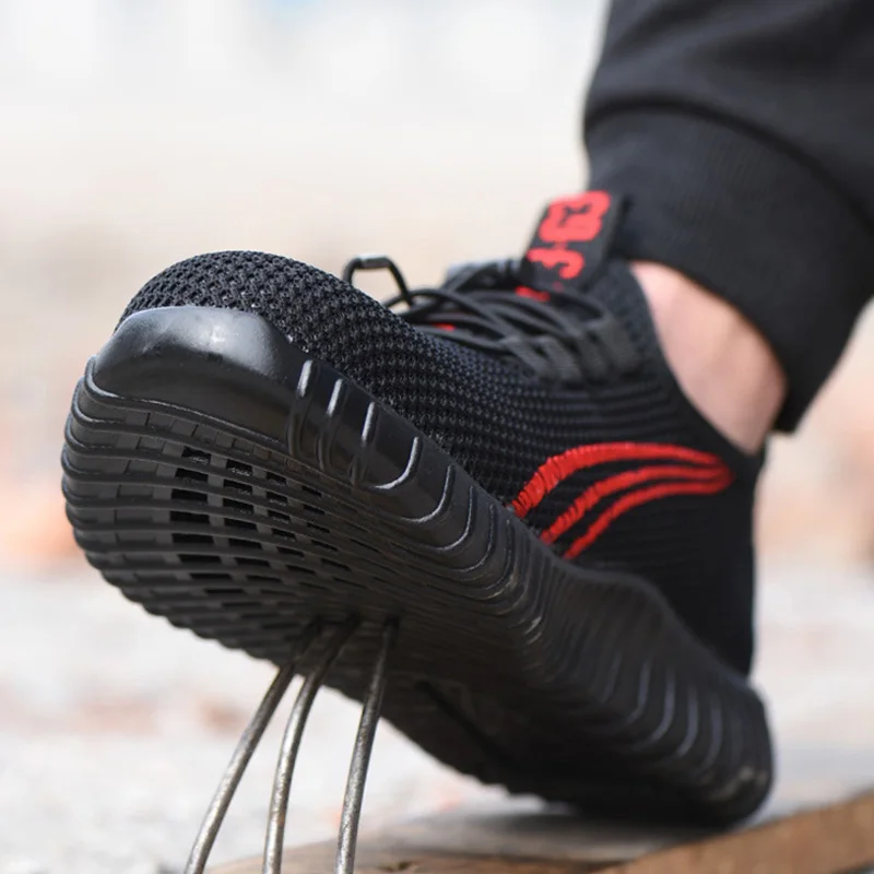 Мужские туфли 2019 мужские ботинки для защиты от ударов и прокола повседневные