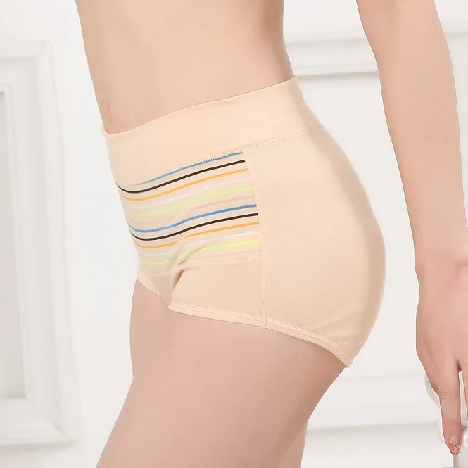 PRTYWB Fashion Cotton Panties Women Briefs Stripes High Waist Panty Abdomen Hip Underwear Abdominal Slimming Lingerie Tanga Vs |