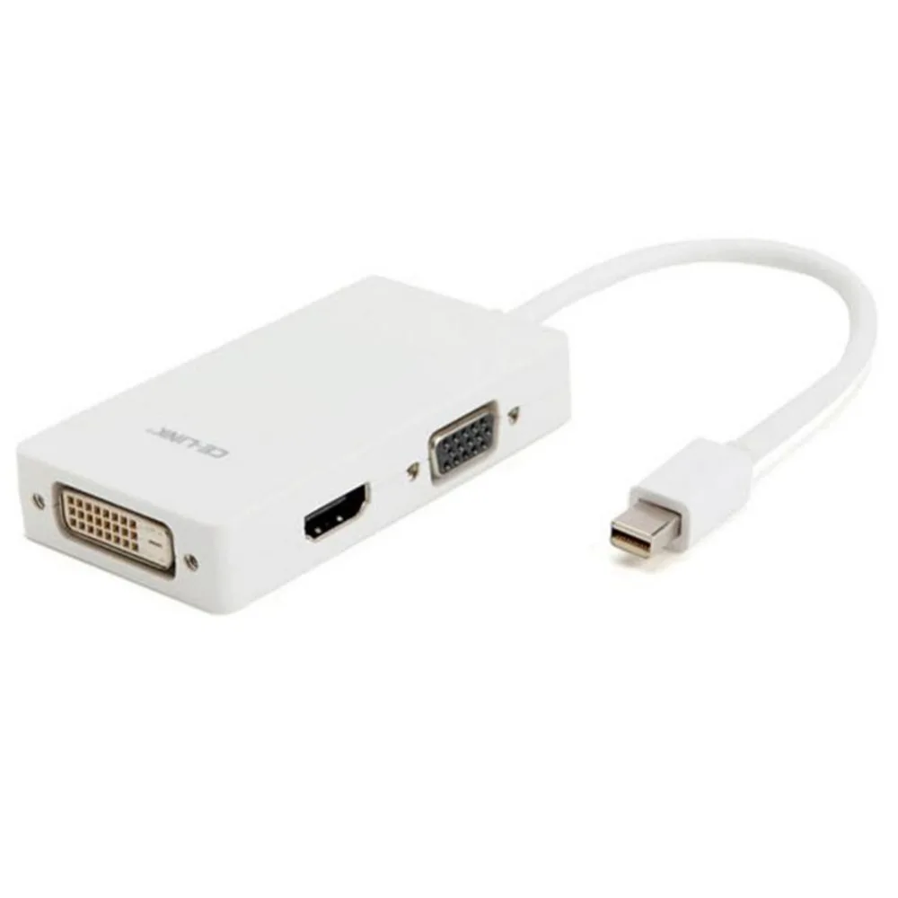 Надежный горячая Распродажа 2017 3 в 1 Thunderbolt мини порт дисплея DP к HDMI VGA DVI адаптер