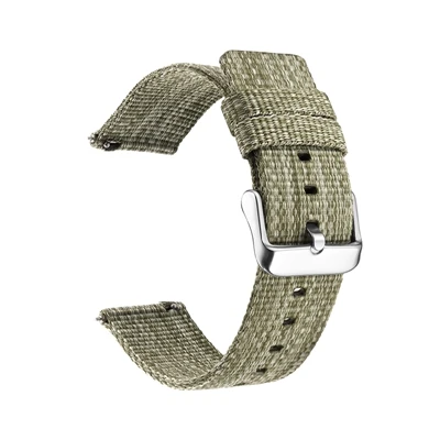 Green Strap Нейлоновый ремешок для samsung Galaxy gear S3 S2 класс мягкие холщовые браслеты для Amazfit bip Loop 22 мм 20 мм 24 мм универсальный браслет - Цвет: Green Strap