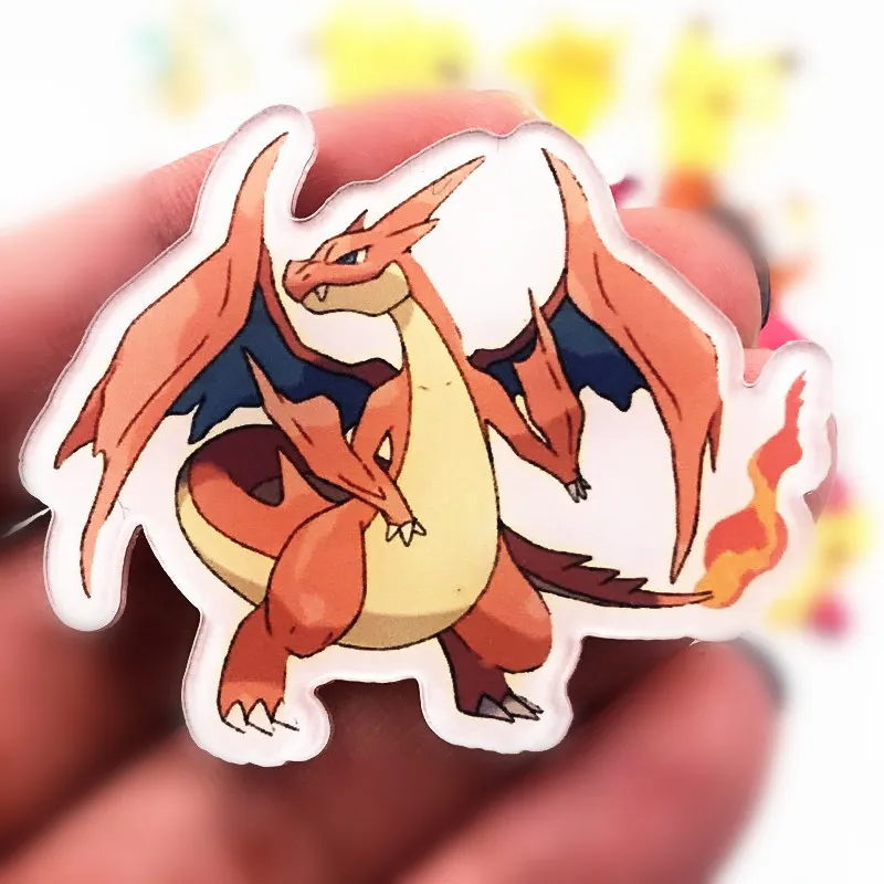 1 шт. charizard акриловые значки и булавки Покемон Пикачу кулон аксессуары для одежды Брошь Украшение для рюкзака подарки