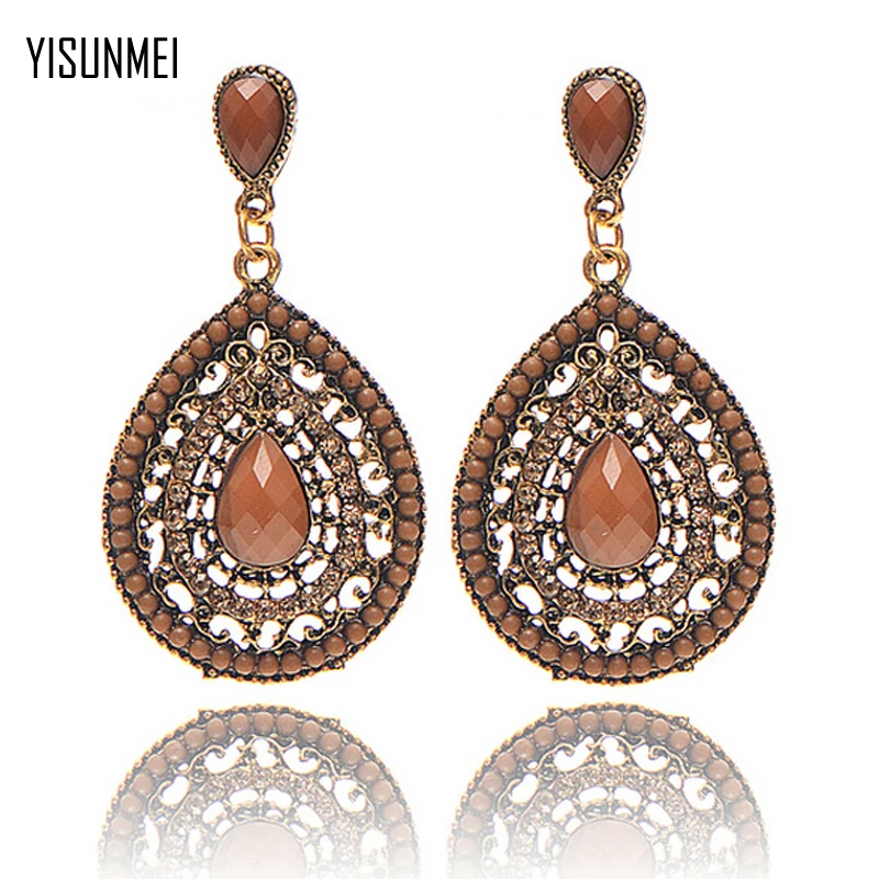 Bohemia Vintage Crystal Earrings For Women Accessories | Украшения и аксессуары