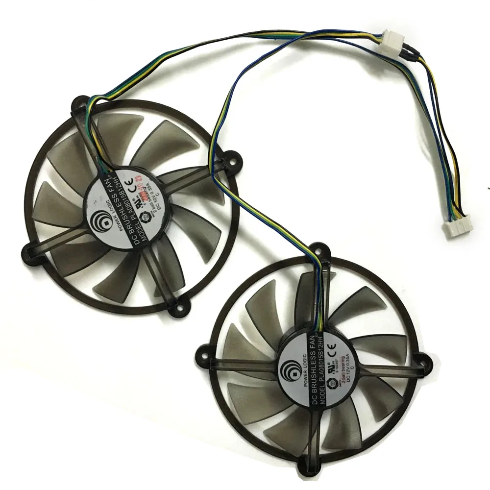 2 шт./лот PLA08015B12HH 12V 0.35A 85 мм DC Бесщеточный Охлаждающий вентилятор Два