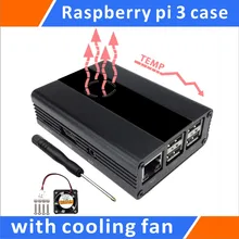 Raspberry Pi 3 2 3B + алюминиевый корпус с вентилятором (черный)|pi 2|pi 3case case