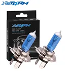 2 шт., супер яркие галогенные лампы H4 55 Вт 12 В, автомобильные светильник ры, противотумансветильник фары высокой мощности, автомобисветильник почки 5000K белого света