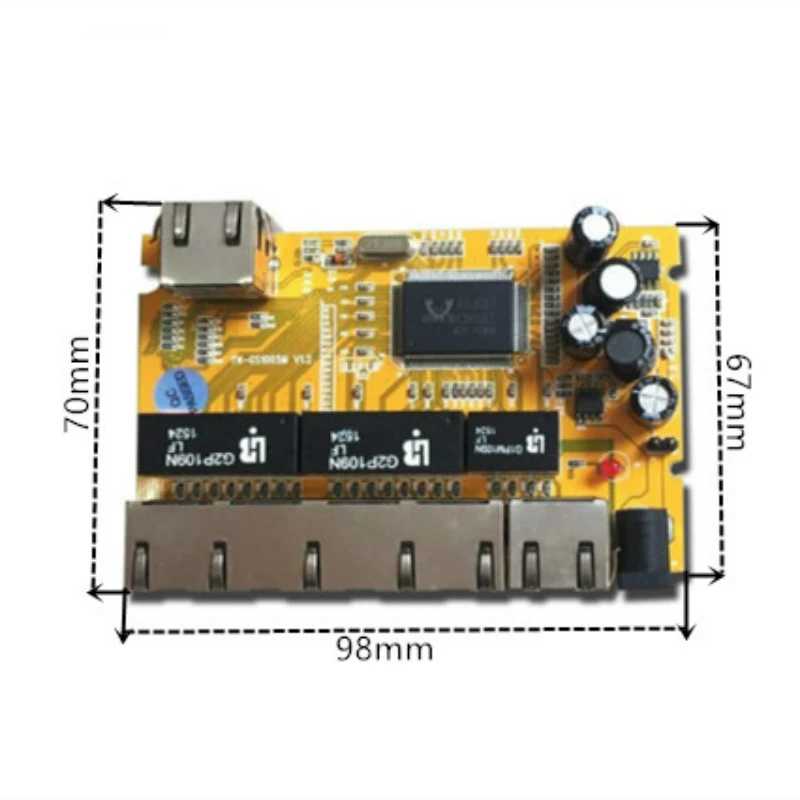 Промышленный коммутационный модуль OEM/ODM 10/100 Мбит/с гигабитный 5 Портовый