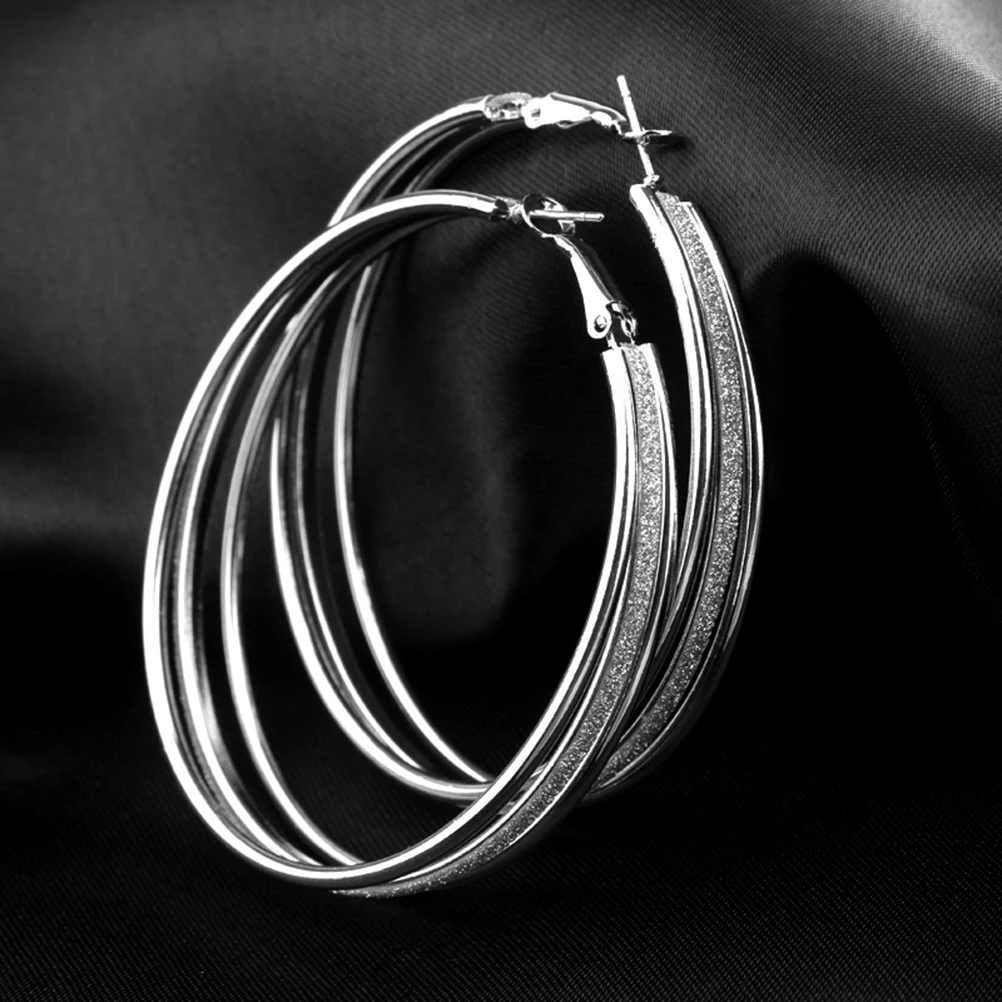 Большое мульти кольцо серьги круг Мода Кристалл Сплав глазурь уха Brincos Bijoux