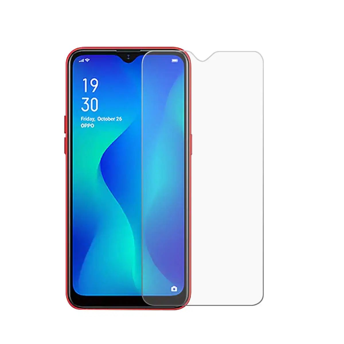 Защитное закаленное стекло для OPPO A1K защитная пленка экрана чехол + чистые