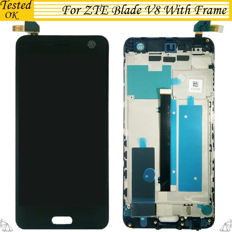 ЖК дисплей для ZTE Blade V8 черно белый дигитайзер сенсорного экрана BV0800 экран с