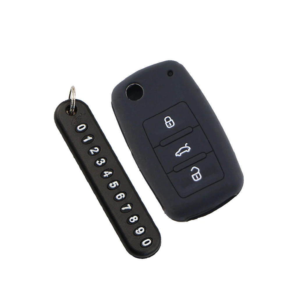 Силиконовый чехол для автомобильных ключей Volkswagen VW Polo Passat B5 Golf 4 5 6 Jetta Mk6 Tiguan Gol