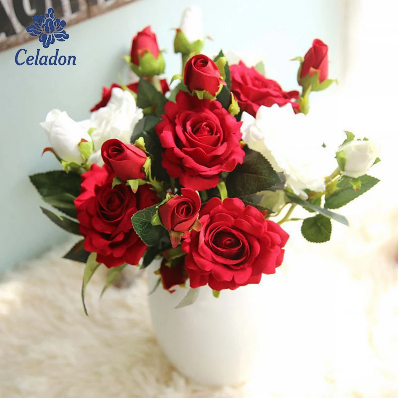 2017 специальное предложение отличное качество! Искусственные цветы розы