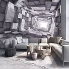 3D стерео Европейский ретро расширение пространство туннель фотообои гостиная исследование фон украшение стены ткань