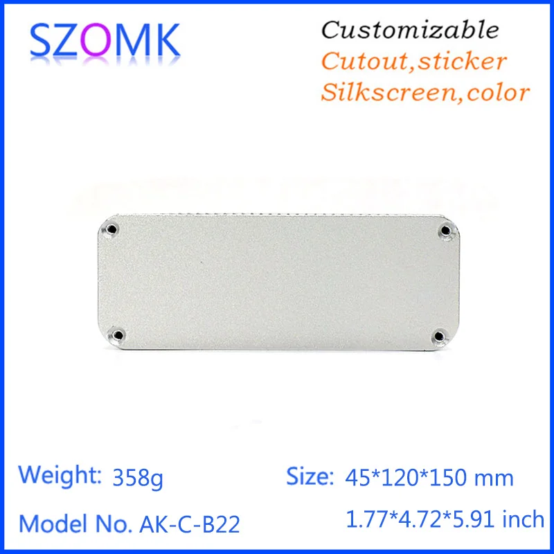 Алюминиевый корпус для электроники серебристый 1 шт./лот|custom aluminum enclosure|custom