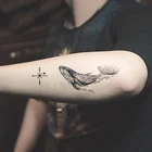 Водостойкие временные тату-наклейки, большой искусственный тату-Кит, флэш-тату, татуаж, татуаж рук, спины, ног для девушек, женщин, мужчин