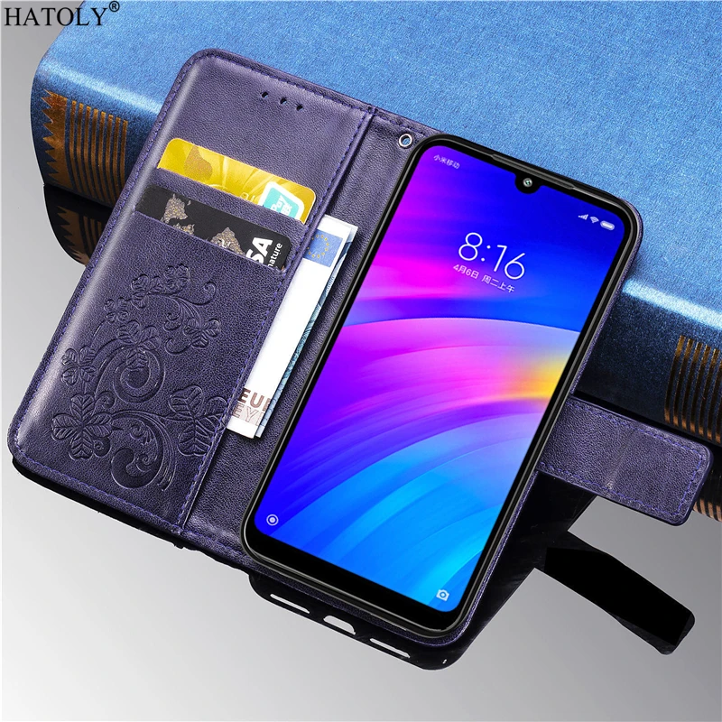 

Чехол-бумажник для Xiaomi Redmi 7, откидной Чехол из искусственной кожи, силиконовый чехол-подставка для Xiaomi Redmi 7, чехол для телефона Xiaomi Redmi 7