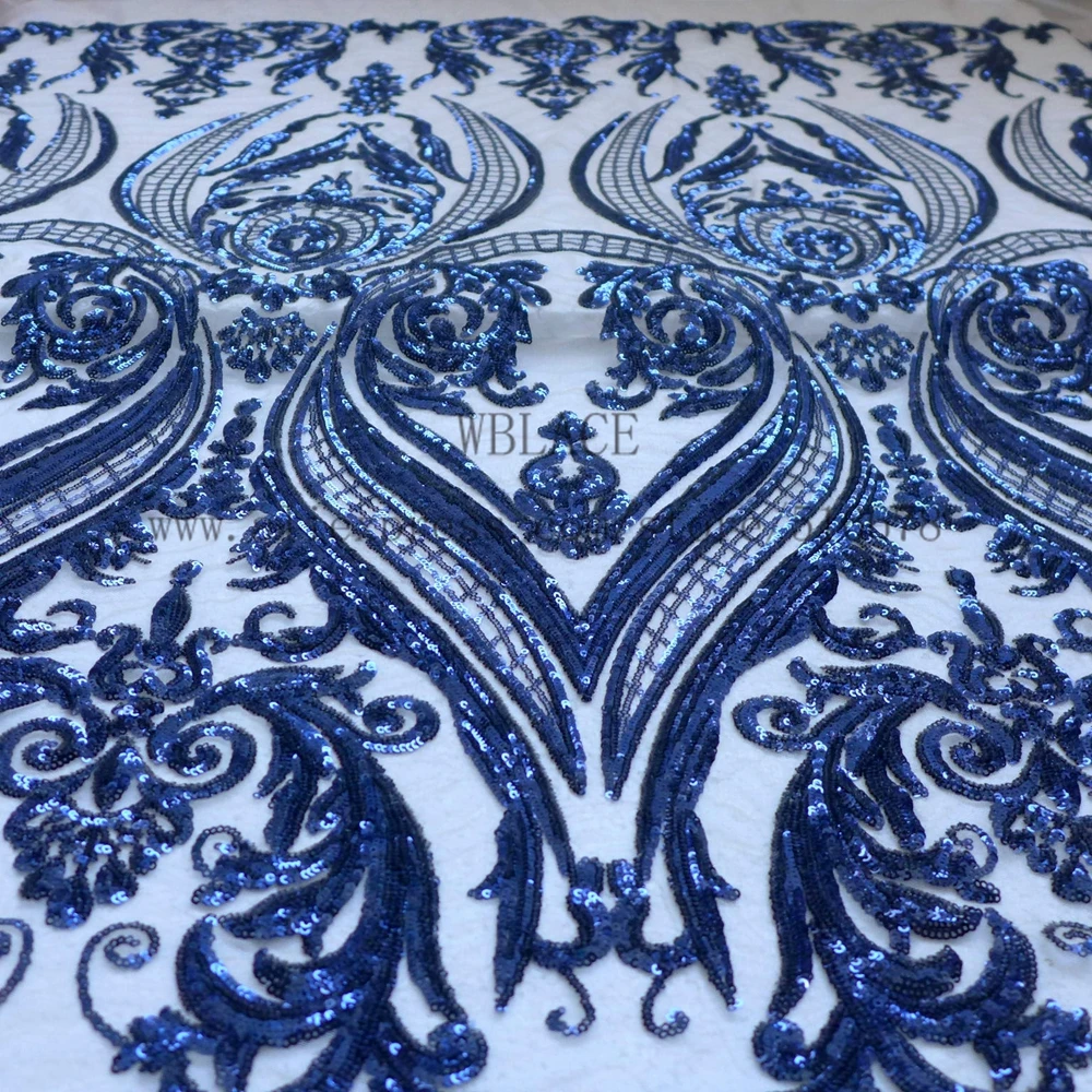 Высококачественная блестящая сетчатая кружевная ткань с блестками