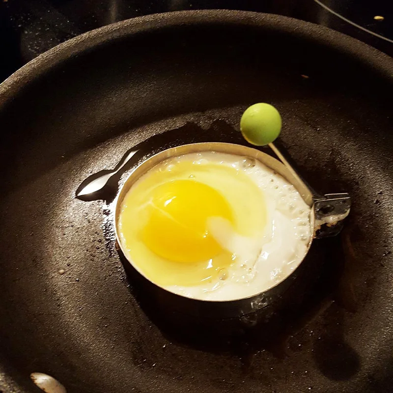 

UPORS 4pcs Egg Mold Pancake Rings 304 Stainless Steel Form Omelette Eggs Frying Mold Egg Shaped Breakfast Kitchen Tool