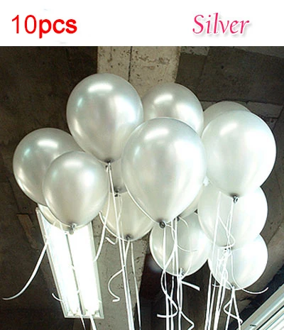 Silver 1.5g 10/25/100 шт./лот белые воздушные шары розовый обувь золотистого и красного цветов утолщение с жемчужной отделкой, сердце украшение для вечеринки в день рождения клипсы для воздушных шаров из латекса шарики для свадьбы - Цвет: Silver 1.5g