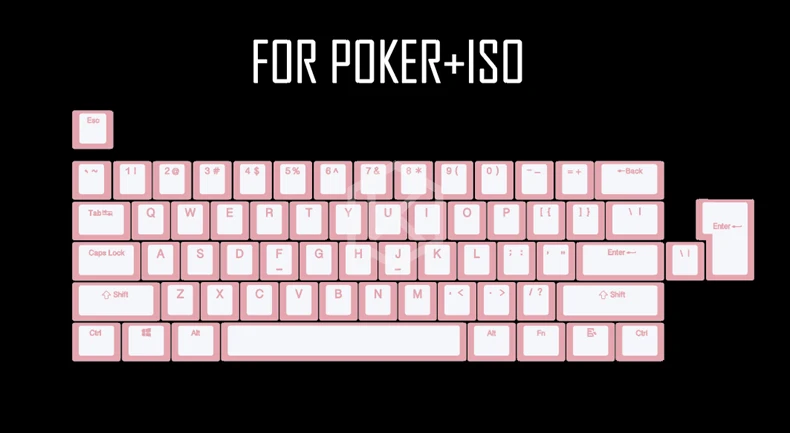 Пудинг pbt doubleshot keycap oem задний светильник механические клавиатуры молочный Белый Розовый Черный gh60 покер 87 tkl 104 108 ansi iso