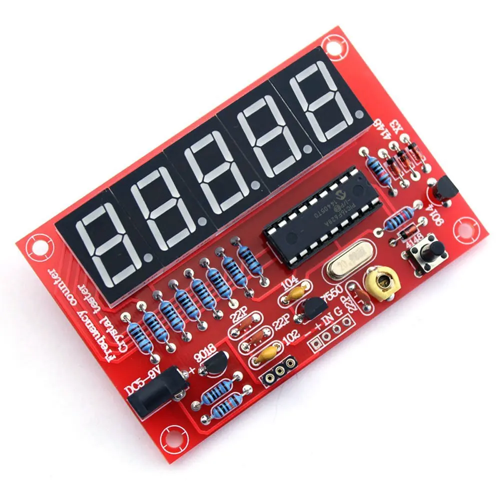 

Оптовая продажа 50 МГц кристалл осциллятор частоты тестеры счетчика DIY Kit 5 разрешение цифровой красный