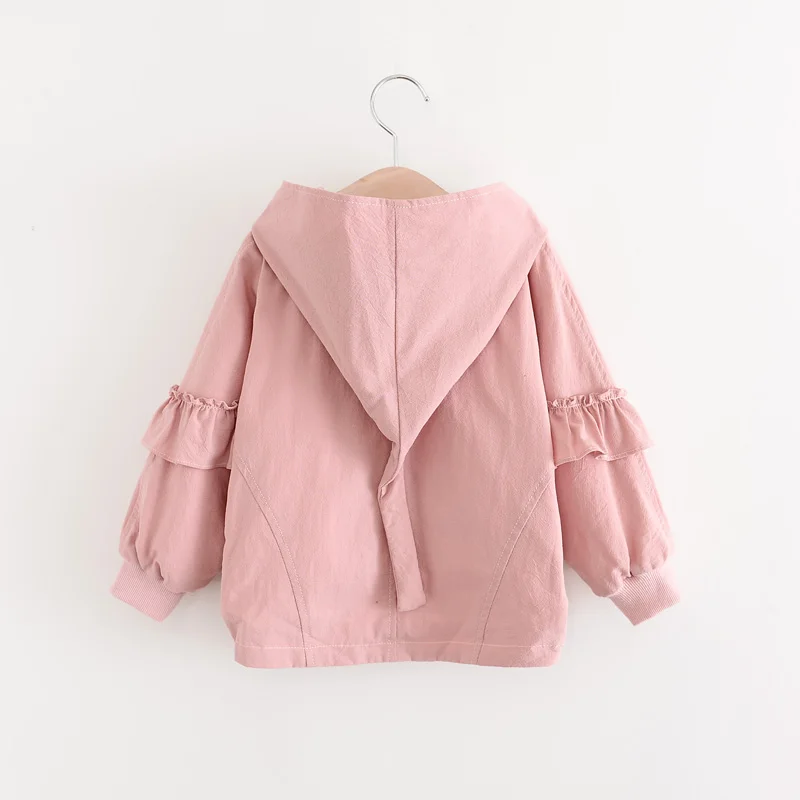 Детская осенне-Весенняя эксклюзивная одежда Верхняя с цветочным узором и рюшами