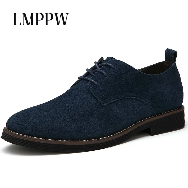2019 New Autumn Casual Men Flats Lace-up Male Suede Oxfords Leather Shoes Fashion Sneakers Zapatillas Hombre Moccasin 2A | Обувь
