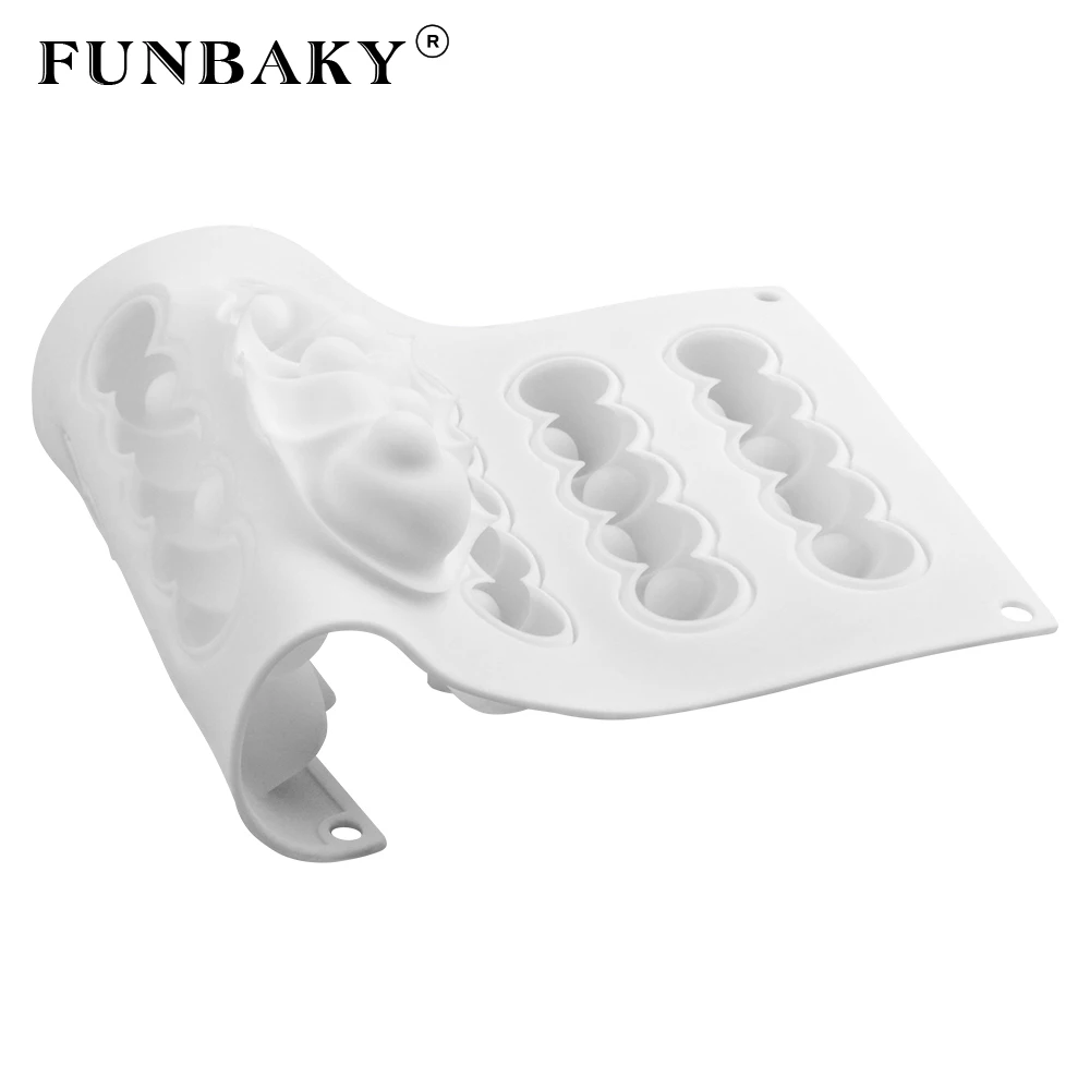 Вогнутая форма шара FUNBAKY инструменты для украшения десертов тортов 3D силиконовые